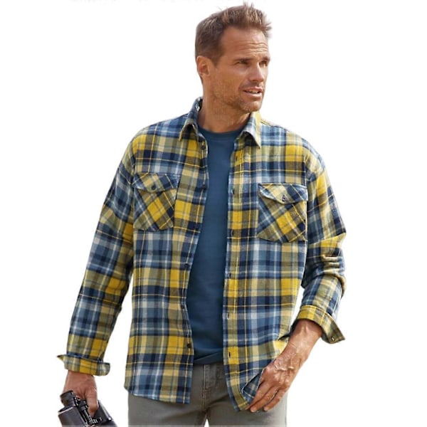 Atlas For Men Rutete Flanellskjorte for Menn