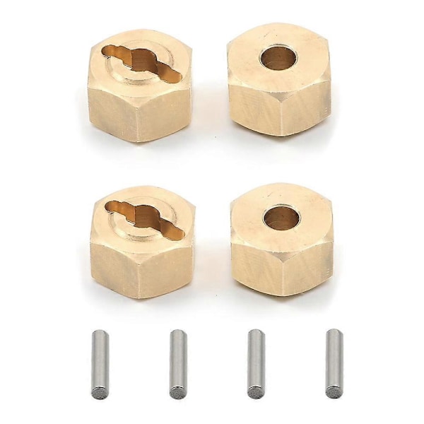 4 stk. Messing 12 mm Hjul Hex Hub Adapter for Axial UTB18 Capra 1/18 RC Crawler Bil Oppgraderingsdeler Tilbehør