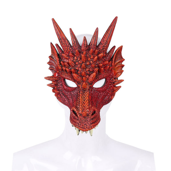 Halloween PU Dragon Mask Carnival Halloween Party PU Foam 3D Animal Dragon Mask Horror Mask Personoitu juhlanaamio Red
