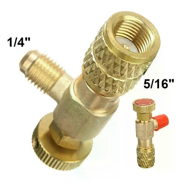 1 stk. R410A R32 Aircondition Væske Sikkerhedsventiler 1/4 -5/16 Sikkerhedsadapter Aircondition Reparation Fluorid