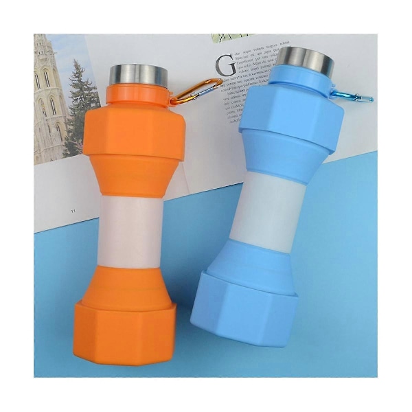 650 ml Silikon Hantelformad Vattenflaska Utomhus Fitness Cykling Vattenflaska Vikt Stark Vattendricka