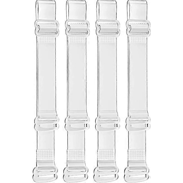 Transparent BH-stropp 15mm Usynlig Justerbar Sklisikker BH-stropp 4 Myke Transparente Stropper