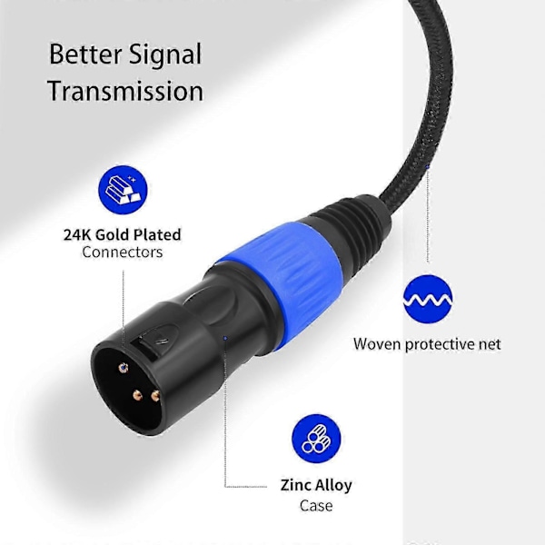 USB C - XLR uros audiokaapeli ulostulokaapeli audioliitin mikserikaiuttimelle 100cm