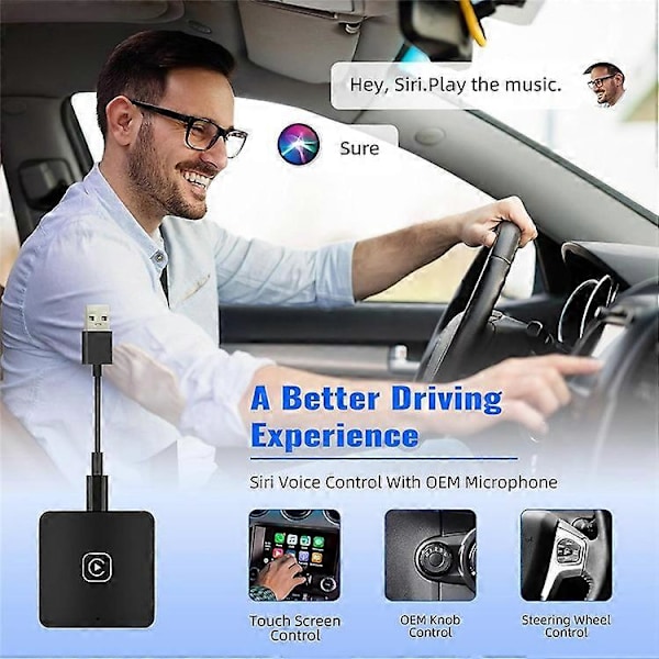 Langaton Carplay Android Auto -sovitin Älykäs Carplay Ai Box Langallisesta Langattomaan Carplay Dongleen