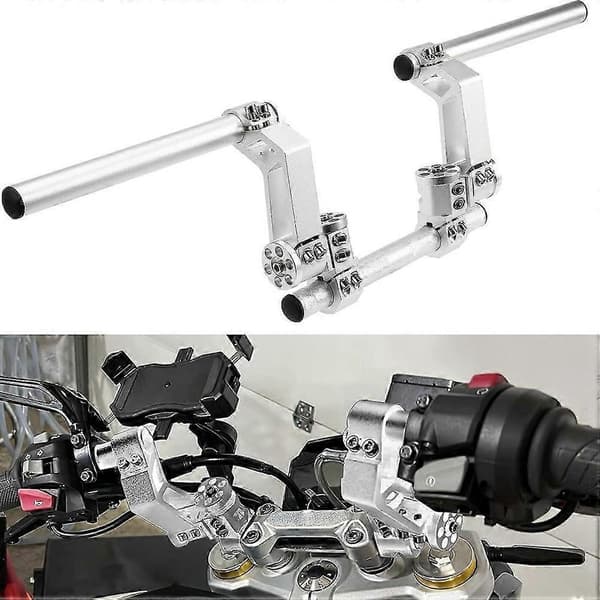 Justerbart motorsykkelstyre, avtakbart styresystem for 125cc scooter sølv