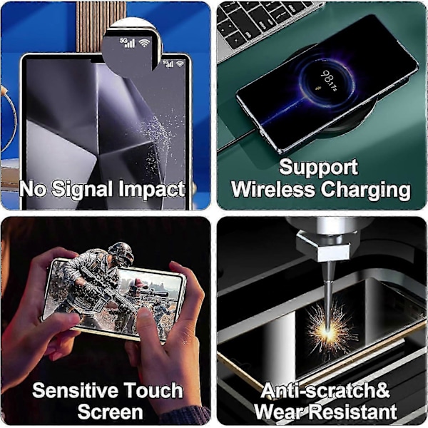 Magnetiskt integritetsskal för Samsung Galaxy S24 Ultra/S24 Plus/S24 med säkerhetslås, magnetiskt dubbelsidigt härdat glasskal, stöder trådlös laddning Red S24 Ultra