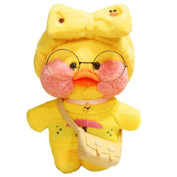 Grossist 28cm Söt Lalafanfan Café Anka Plyschleksak Mjuk Fylld K SCL001-xiaogege-w