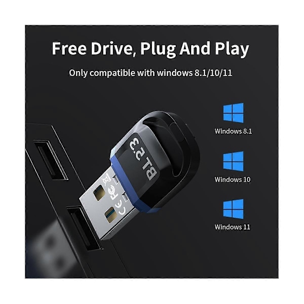 USB Bluetooth-adapter for PC USB Bluetooth-dongle 5.3 Trådløs Bluetooth-kontakt Mottaker USB-nøkkel