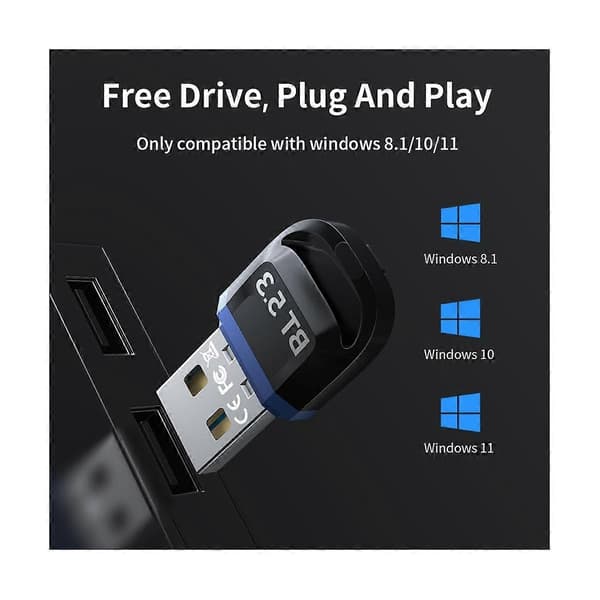 USB Bluetooth -sovitin PC:lle USB Bluetooth -dongle 5.3 langaton Bluetooth-liitin vastaanotin USB-avain