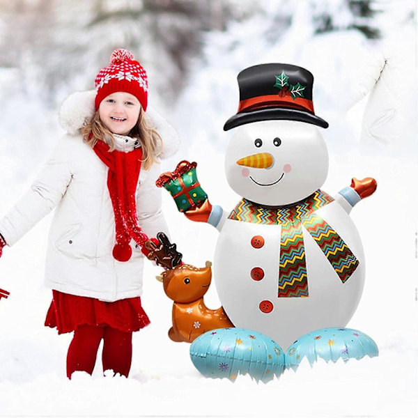 Jul Folieballonger | Jultomte Ren Julgran | Färgglad Folieballongdekoration