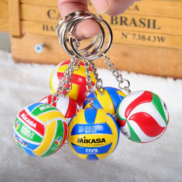 Lentopallon avaimenperälahja, jalkapallo rantapallo avaimenperä Style 4