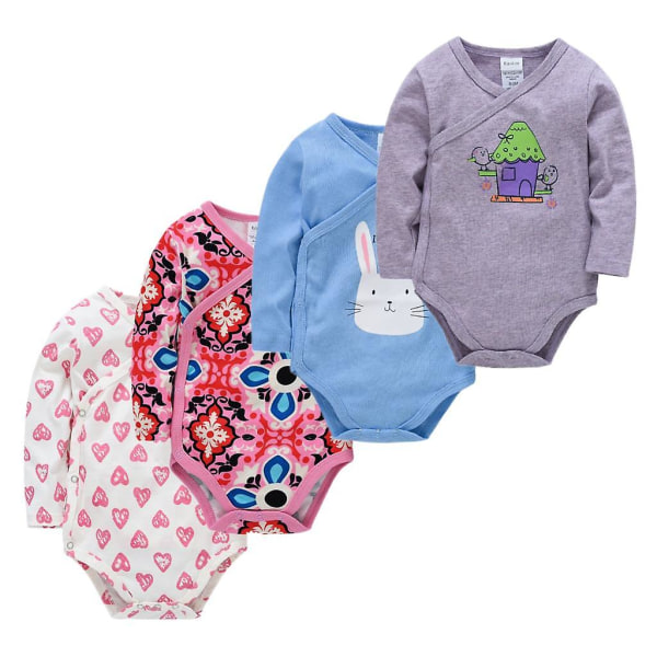 Beibei pyjama puhdasta puuvillaa pehmeä 0-12m baby pyjama 2/3/4 kpl Lotus Color 6-9M