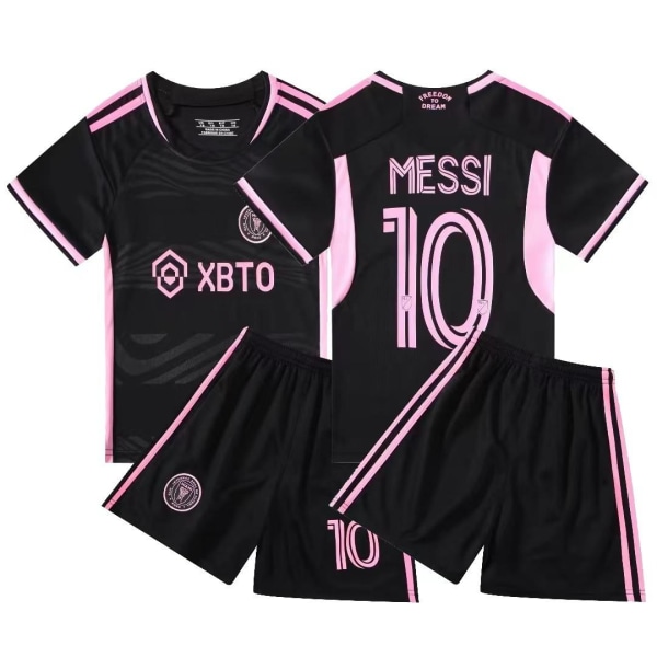 3-13 år barnefotballtøysett Messi Ronaldo NO.10/7 treningstøy M Black 5-6T 18