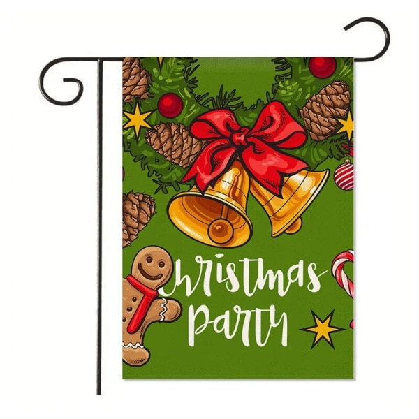 Amerikansk Stil Illustrasjon Julehageflagg Santa Gave Hagedekorasjon Banner 30*45cm (11.81IN*17.71IN) 12
