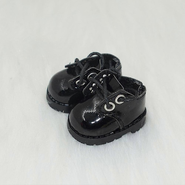 17cm Mini Plyschdockas Kläder Outfit Tillbehör För Korea Kpop Exo Labubu Idol Dockor Läderjacka Set Kläder Gåva 08 black shoes