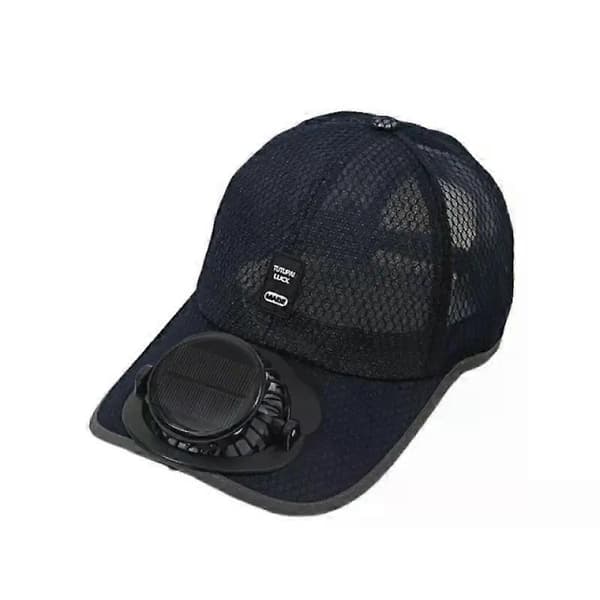 Soluppladdningsbar keps, USB-solcellsdriven hatt, baseballkeps 2026 Ny black