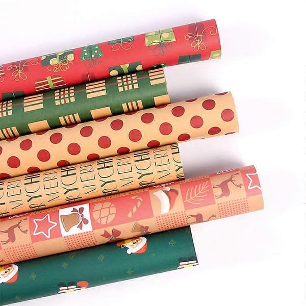 Julklappspapper Grön Engelsk Röd DIY Väska Bokpapper