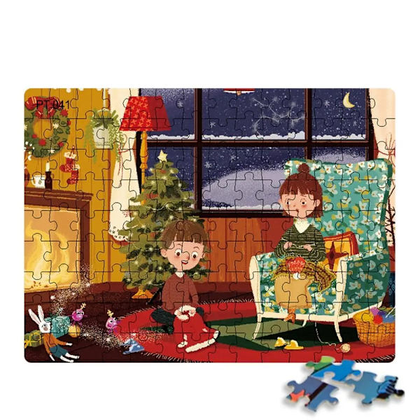 God Jul Present Baby Pussel Leksaker Tecknade Barnleksaker Montessori Tidig Pedagogisk Lek Nyårspresenter PT042