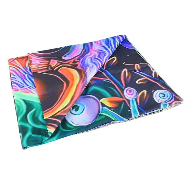 UV Reaktivt Kranie Gobelinstryk Dekorativt Farverigt Mystisk Håndlavet Blacklight Gobelinstryk med Tilbehør Børstet Stof GTYG(297) 200x150cm / 78.7x