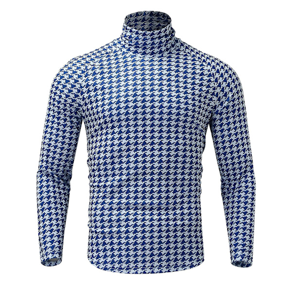 Herre Turtleneck Langermet Trykt Slim Genser Pullover Topper Casual Strikket Genser Pluss Størrelse Pull