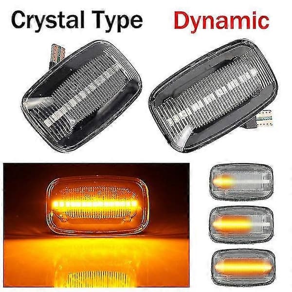 2 stk. Dynamisk LED sideblinklys til Land Cruiser 70 80 100 Serie