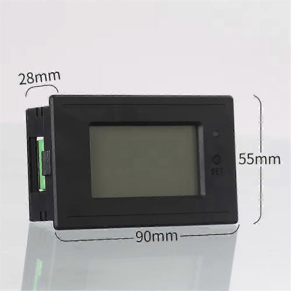 4400W Voltmeter Amperemeter AC 20A Effekt Elmätare HD Digital Display Spännings- och Strömmätare