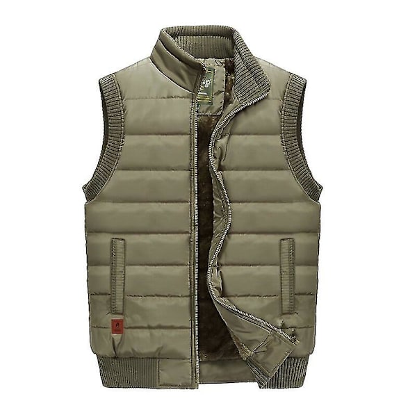 Vinterfortykket Varm Parka Herre Fleece Hætte Herre Vinterjakke Frakke Arbejdstøj Jakke Fløjlsfrakke 9805Khaki 6XL