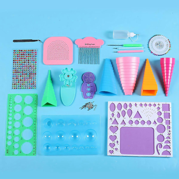 Håndlaget Papirkort Håndverk Quilling Verktøysett Pinsett Perler Nål DIY Scrapbooking Tilbehør