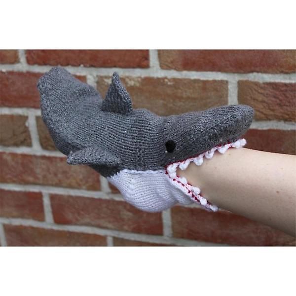 Strikkede Dyre Krokodille Sokker SHARKgrey