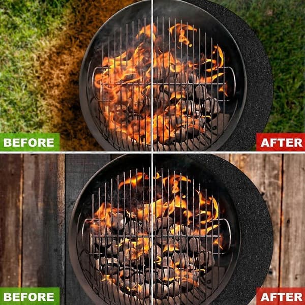 Brandsäker Matta för Grill eller Eldstad, Skydda Däck och Uteplats
