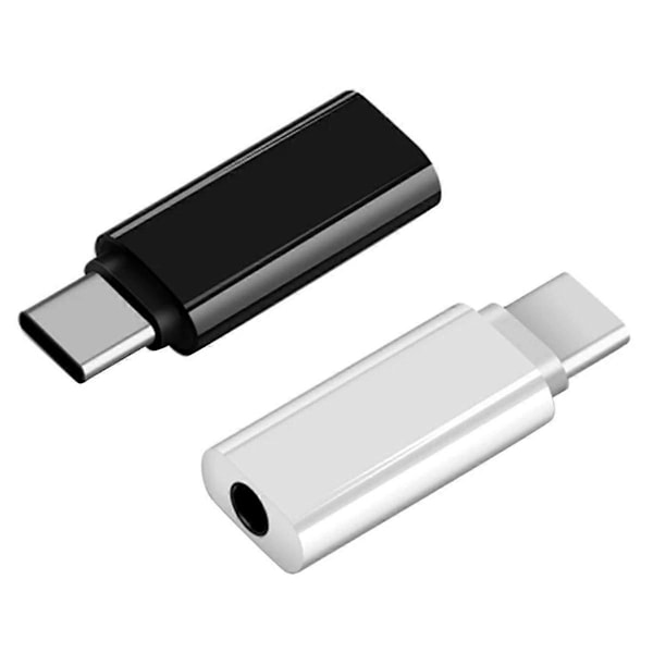 2 STK Type-C til 3,5 mm Jack Konverter Øretelefon Audio Adapter Kabel Type USB C til 3,5 mm Hun Headph