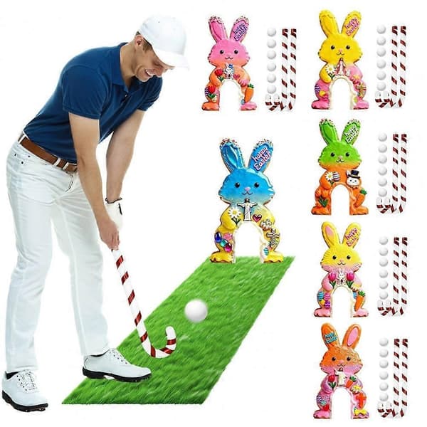 Påskhare Golfspelset, Inomhus Utomhus Pepparkaksgolfspel för Barn & Vuxna, Glad Påsk Festspel-A A