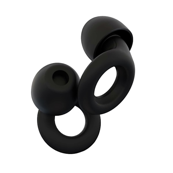 Erittäin pehmeät uudelleenkäytettävät kuulosuojaimet8 korvakappaletta koossa Xs/s/m/l - Snr 27db - Musta