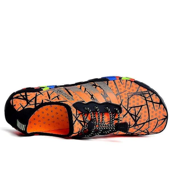 Vandsko til mænd og kvinder, afslappede flade sko til pool, strand, svømning, slip-on, ådykning Orange 36