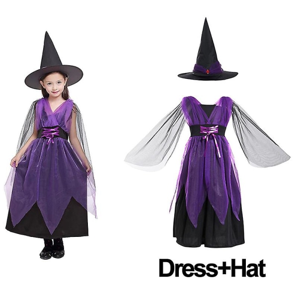 Halloween tyttöjen noita mekko karnevaalijuhlat toddler lasten puku mekko cosplay puku style 1 110