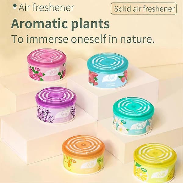 Solid Gel Luftfrisker Spildsikker Langvarig Duft Skrivebordskammerat Lemon