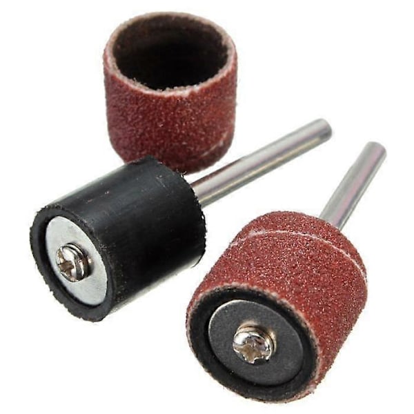 100 stycken 1/2 tum polerad sandpappersring Polering Sliptejp i kiselkarbid + 2 stycken x