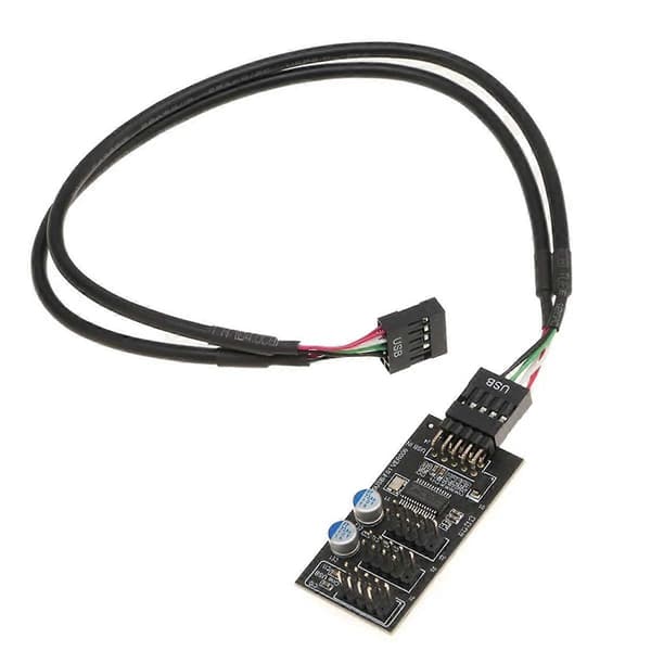 Bundkort USB 2.0 Header Splitter 9 Pin 1 til 3 Hun Forlængerkabel