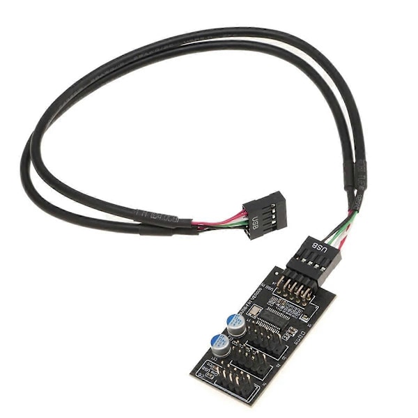 Emolevyn USB 2.0 -liittimen jakaja 9-nastainen 1-3 naarasjatkokaapeli