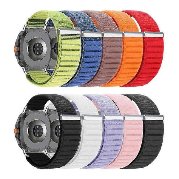 Nylon Strap for Samsung Watch 8 Strap Classic Adjustable Replacement Wristband Grön