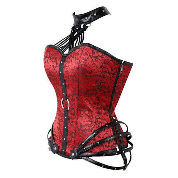 Midjetränare Shapewear Toppar Damkläder Underkläder Sexig Korsett Red 4XL