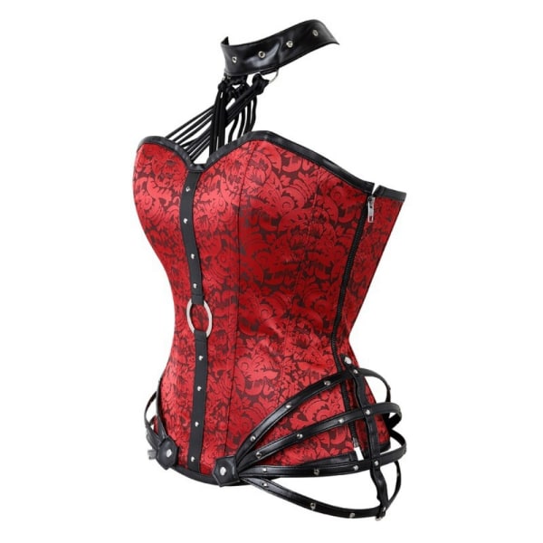 Waist Trainer Shapewear Topper Dameklær Undertøy Sexy Korsett Red 6XL