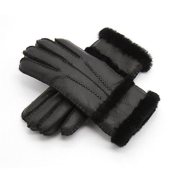 Vinterhandsker i fåreskind til kvinder og mænd, ægte cashmere pels, varme Style2