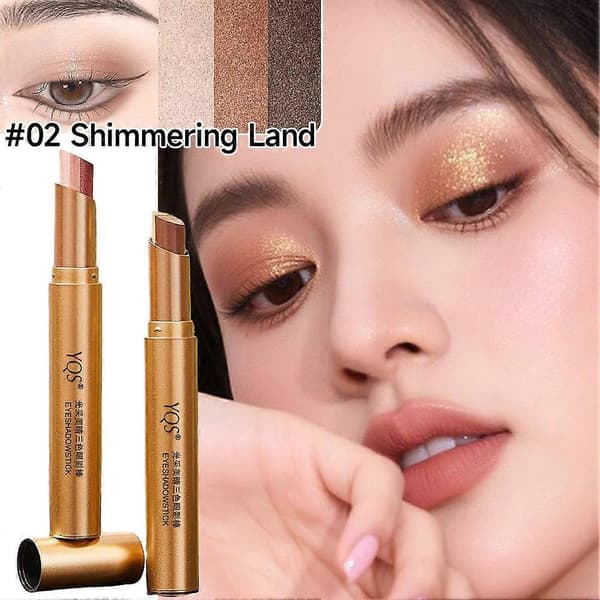 3,5 g Trefarget Øyenskyggestift Glitter Rose Gradient Sminke 2