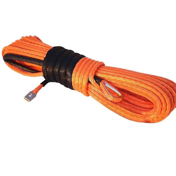 Syntetisk spilwire, Orange 1/4 X 50ft Syntetisk spilwire line kabel til ATV UTV SUV lastbil båd W-Yvan