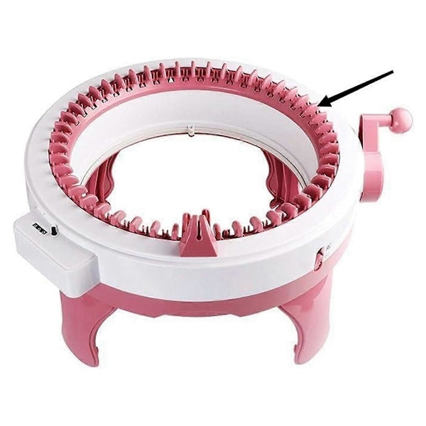 2 st Toppring Ersättning för 48 Nåls Stickmaskin Tillbehör Rosa Nålhylsa Cirkel