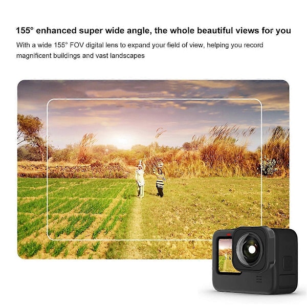 Max Lens Mod vidvinkelobjektiv til Hero11 Black / HERO10 Black / HERO9 Black (Sort)