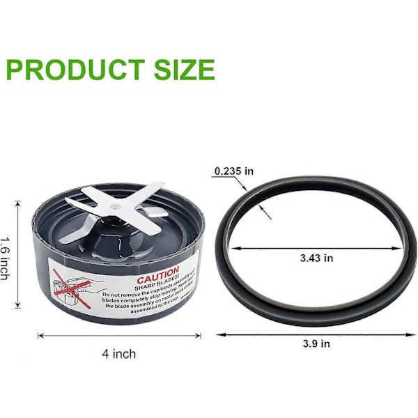 Ersättningsblad för extraktor, kompatibelt med reservdelar för NutriBullet-modeller 600w och 900w