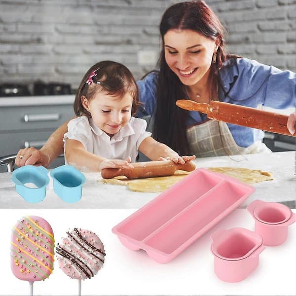 Cake Pop Making Kit 8 delar - Silikonformar Stativ Tillbehör Komplett Set blue 3 piece set