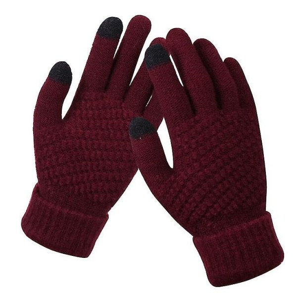 Vinter Touch Screen Hansker Hansker Kvinner Menn Varme Stretch Strikkede Votter Imitasjon Style10